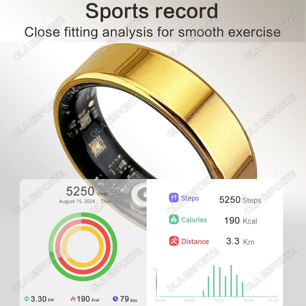 For Xiaomi Smart Ring Multifunctional Rings Bluetooth Health Monitoring Sleep Monitor Heart Rate Waterproof Men Women Smart Ring