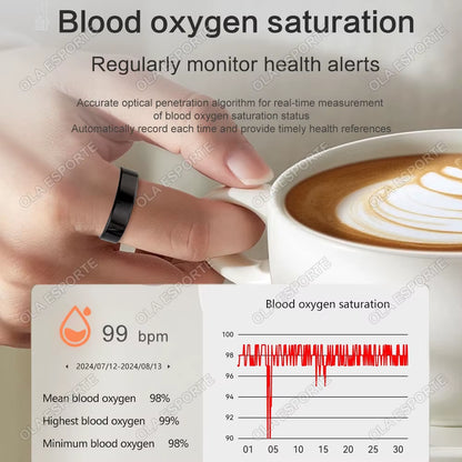 For Xiaomi Smart Ring Multifunctional Rings Bluetooth Health Monitoring Sleep Monitor Heart Rate Waterproof Men Women Smart Ring